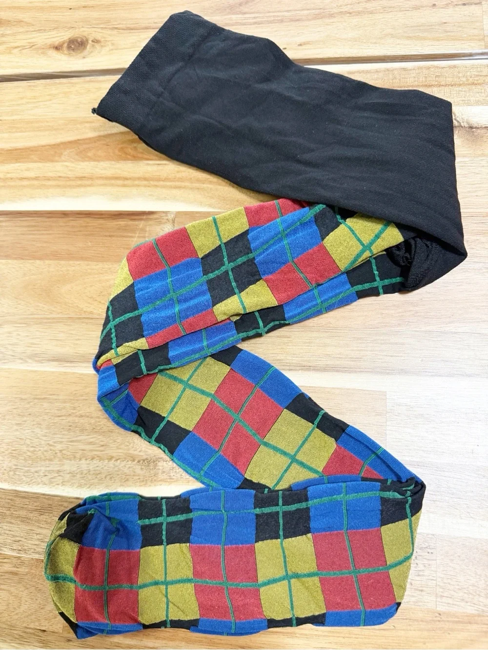 Free People Emilio Cavallini Classic Tartan Tights in OPAQUE/SHEER 80/30DENIER